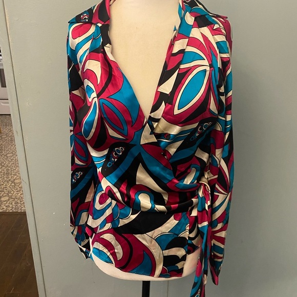 Lafayette 148 Silk wrap blouse - Picture 3 of 9